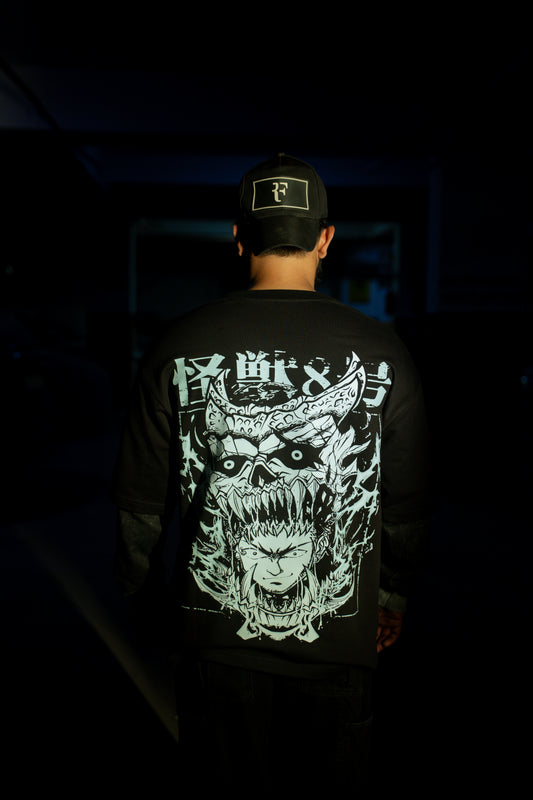 Kaiju No. 8 Critical - Doc Acid Wash Sleeve T-shirt
