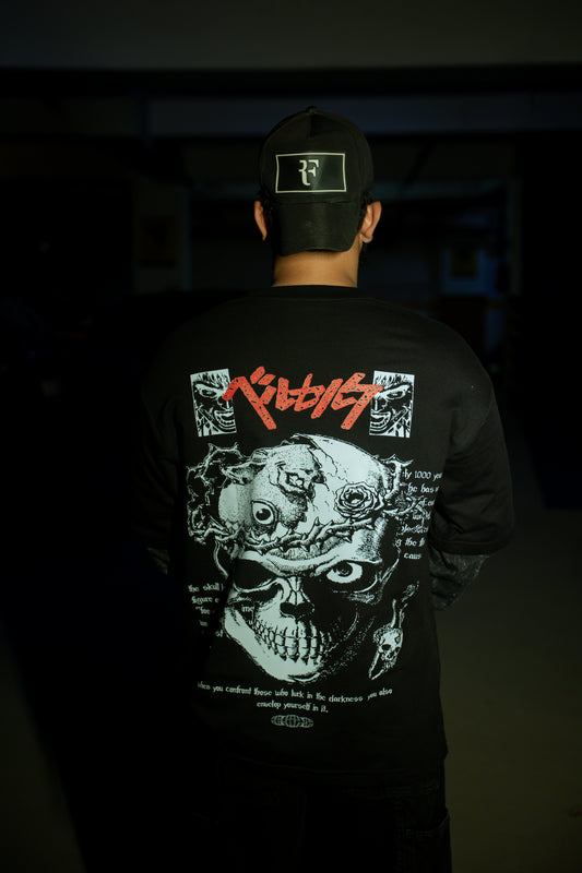 Berserk Skull Knight - Doc Acid Wash Sleeve T-shirt